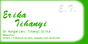 erika tihanyi business card